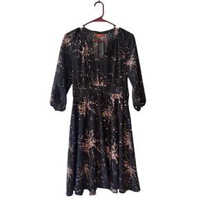ModCloth Black Beige Bohemian Style Dress Women's Size Small